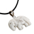 Bone pendant necklace, 'Stoic Elephant' - Hand Made Bone Pendant Necklace Elephant from Indonesia