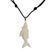 Bone pendant necklace, 'Loving Whales' - Hand Made Bone Pendant Necklace Whales from Indonesia