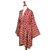 Short rayon batik kimono, 'Claret Nebula' - Dark Red Hand Stamped Batik Rayon Kimono Jacket (image 2c) thumbail