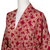 Short rayon batik kimono, 'Claret Nebula' - Balinese Hand Stamped Batik on Short Rayon Robe in Red (image 2e) thumbail