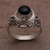 Onyx locket ring, 'Gerhana Shrine' - Onyx and 925 Sterling Silver Locket Ring from Bali (image 2) thumbail