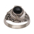 Onyx locket ring, 'Gerhana Shrine' - Onyx and 925 Sterling Silver Locket Ring from Bali thumbail