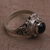 Onyx locket ring, 'Gerhana Shrine' - Onyx and 925 Sterling Silver Locket Ring from Bali (image 2d) thumbail