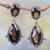 Smoky quartz dangle earrings, 'Distant Smoke' - Hand Made Smoky Quartz Dangle Earrings from Indonesia