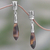 Tiger's eye dangle earrings, 'Brown Wand' - Handmade Tiger's Eye and Sterling Silver Dangle Earrings (image 2b) thumbail