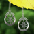 Sterling silver flower earrings, 'Flower Spins' - Sterling silver flower earrings