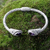 Amethyst cuff bracelet, 'Bright Eyes' - Amethyst Sterling Silver Cuff Bracelet from Indonesia (image 2b) thumbail