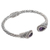 Amethyst cuff bracelet, 'Bright Eyes' - Amethyst Sterling Silver Cuff Bracelet from Indonesia (image 2c) thumbail