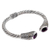 Amethyst cuff bracelet, 'Sterling Rope' - Hand Crafted Amethyst Cuff Bracelet from Indonesia (image 2c) thumbail
