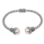 Cultured pearl cuff bracelet, 'Sterling Rope' - Cultured Pearl Sterling Silver Cuff Bracelet from Indonesia thumbail