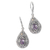 Gold accented amethyst dangle earrings, 'Dragonfly Duet' - Sterling Silver and Amethyst Dragonfly Dangle Earrings thumbail