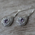 Gold accented amethyst dangle earrings, 'Dragonfly Duet' - Sterling Silver and Amethyst Dragonfly Dangle Earrings (image 2b) thumbail