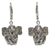 Gold accented amethyst dangle earrings, 'Indonesian Elephant' - Hand Made Amethyst Elephant Dangle Earrings from Indonesia (image 2a) thumbail