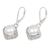Gold accented cultured pearl dangle earrings, 'White Altar' - Cultured Freshwater Pearl and Sterling Silver Earrings
