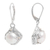 Gold accented cultured pearl dangle earrings, 'White Altar' - Cultured Freshwater Pearl and Sterling Silver Earrings (image 2d) thumbail