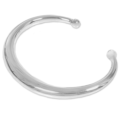 Hand Made Sterling Silver Cuff Bracelet from Indonesia - Majestic Horn ...