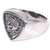 Men's sterling silver signet ring, 'Dapper Skull' - Hand Made Sterling Silver Skull Signet Ring from Indonesia (image 2b) thumbail