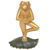 Wood sculpture, 'Frog Pose' - Hand Carved Frog Sculpture Gold Tone from Indonesia thumbail