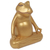 Wood sculpture, 'Peaceful Frog' - Hand Made Gold Tone Wood Frog Sculpture from Indonesia (image 2d) thumbail