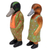Wood sculptures, 'Starry Duck Fashionistas' (pair) - Wood Sculptures Ducks Star Motif (Pair) from Indonesia thumbail
