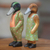 Wood sculptures, 'Starry Duck Fashionistas' (pair) - Wood Sculptures Ducks Star Motif (Pair) from Indonesia (image 2b) thumbail