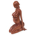 Wood statuette, 'Mother-to-Be' - Suar Wood Pregnant Mother Statuette Hand carved in Indonesia (image 2a) thumbail