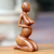 Wood statuette, 'Mother-to-Be' - Suar Wood Pregnant Mother Statuette Hand carved in Indonesia (image 2c) thumbail