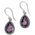 Amethyst dangle earrings, 'Sparkling Dew' - 925 Silver Earrings with Amethyst Total 8 Carats from Bali thumbail