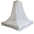 Dosel de algodón - Dosel de cama de algodón blanco hecho a mano con anillo de bambú