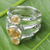 Citrine multi-stone ring, 'Bamboo Dew' - Hand Made Citrine Sterling Silver Multistone Ring Indonesia (image 2) thumbail