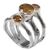 Citrine multi-stone ring, 'Bamboo Dew' - Hand Made Citrine Sterling Silver Multistone Ring Indonesia (image 2e) thumbail