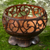 Coconut shell catchall, 'Spiral Vine' - Hand Made Coconut Shell Catchall Spiral from Indonesia thumbail