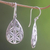Sterling silver dangle earrings, 'Bamboo Canopy' - Hand Made Sterling Silver Dangle Earrings Leaf Indonesia