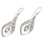 Blue topaz dangle earrings, 'Blue Teardrops' - Sterling Silver Blue Topaz Dangle Earrings Indonesia (image 2b) thumbail