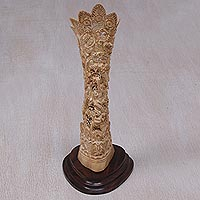 Bone sculpture, 'Ramayana Romance' - Hand Carved Hindu Bone Sculpture from Indonesia