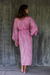 Rayon robe, 'Coral Reef' - 100% Rayon Light Pink Coral Reef Tie-Dye Robe from Indonesia (image 2b) thumbail