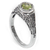 Peridot solitaire ring, 'Garden of Magic' - Sterling Silver Peridot Floral Solitaire Ring from Indonesia thumbail