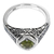 Peridot solitaire ring, 'Garden of Magic' - Sterling Silver Peridot Floral Solitaire Ring from Indonesia (image 2e) thumbail