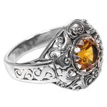 Citrine cocktail ring, 'Golden Dream' - Citrine Sterling Silver Ring Handmade in Indonesia