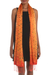 Silk shawl, 'Dimensions of Kawung' - Red, Yellow, and Brown Hand-Stamped Batik Silk Shawl (image 2c) thumbail