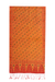 Seidenschal 'Dimensions of Kawung' - Roter, gelber und brauner handgestempelter Batik-Seidenschal