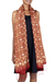 Batik silk shawl, 'Puzzling Parang' - Hand Stamped Batik Patterned Pure Silk Shawl (image 2d) thumbail