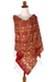 Batik silk shawl, 'Puzzling Parang' - Hand Stamped Batik Patterned Pure Silk Shawl (image 2f) thumbail