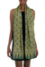 Batik silk shawl, 'Star Truntum' - Green Batik Handstamped 100% Silk Shawl (image 2d) thumbail