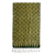 chal de seda batik - Mantón batik verde estampado a mano 100% seda