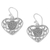 Sterling silver dangle earrings, 'Heart-Shaped Offering' - Sterling Silver Heart Dangle Earrings from Indonesia (image 2b) thumbail