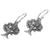 Sterling silver dangle earrings, 'Living Trees' - Hand Made Sterling Silver Dangle Earrings Tree Indonesia (image 2b) thumbail