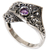 Amethyst cocktail ring, 'Dragon Fang' - Amethyst Sterling Silver Cocktail Ring Handmade in Indonesia thumbail