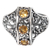 Citrine cocktail ring, 'Golden Triad' - Citrine and Sterling Silver Ring Hand Crafted in Indonesia (image 2c) thumbail