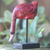 Wood sculpture, 'Red Duck' - Hand Carved Wood Sculpture of a Red Duck from Indonesia thumbail